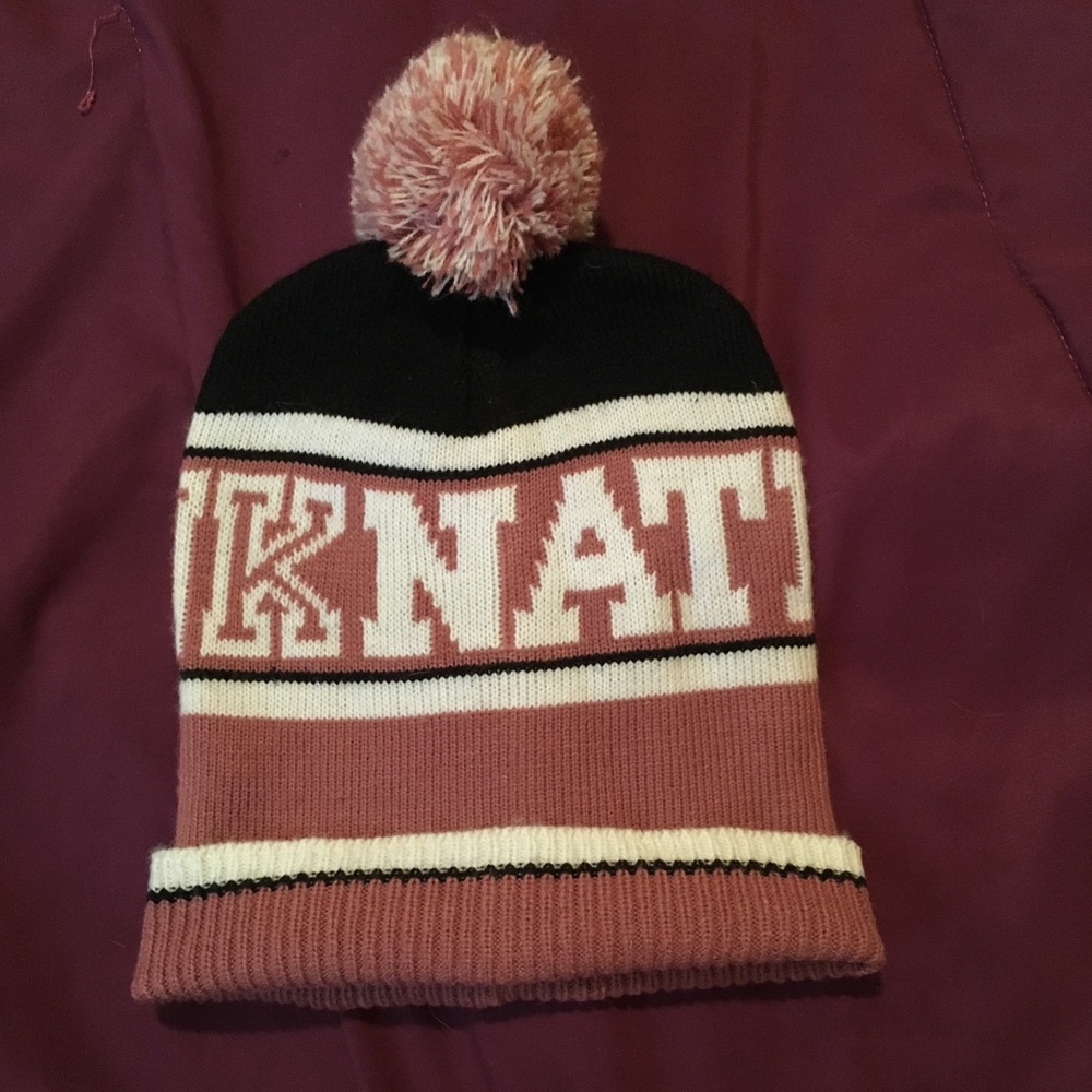 Pink Victoria’s Secret beanie